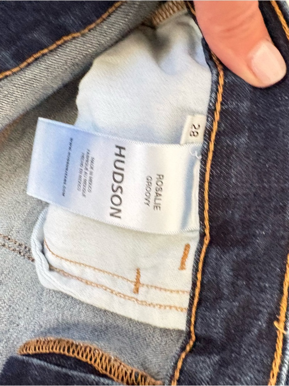 Hudson Rosalie Jeans Size 28 Medium Dark Wash Skinny Stretch Denim Like New - Picture 6 of 8